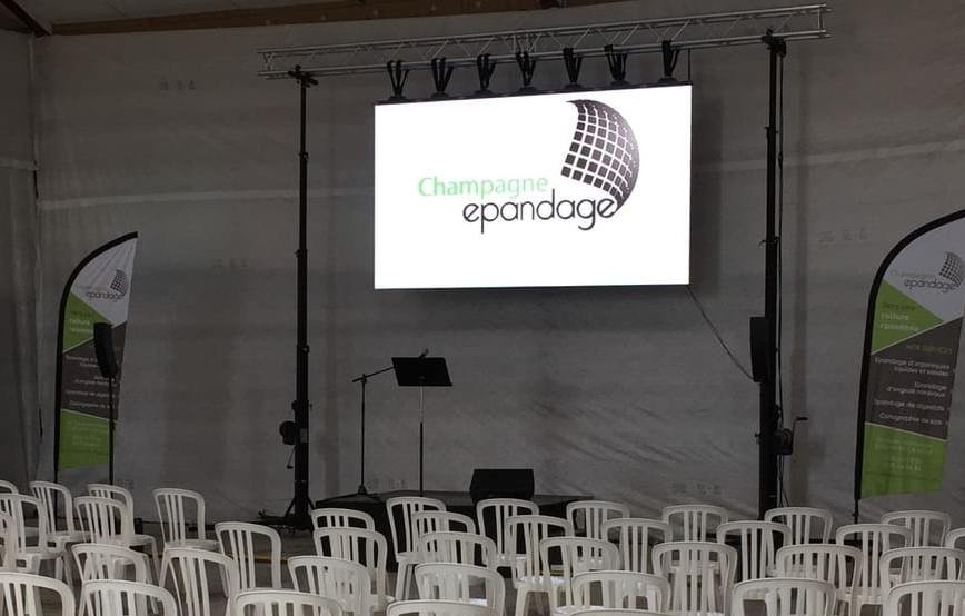 Ecran LED Champagne épandage